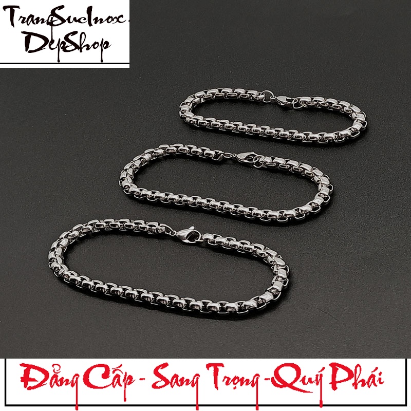 Lắc tay inox cao cấp kiểu bông dừa khít màu trắng sáng siêu đẹp, không đen, không gỉ - Có 2 cỡ phù hợp cho cả nam và nữ