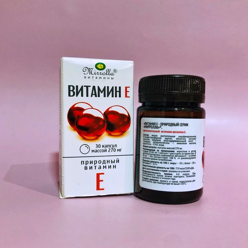 Vitamin e đỏ Mirrolla 270mg 30v Nga