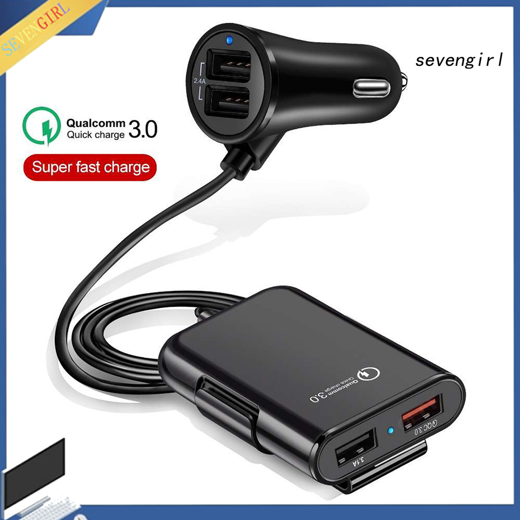 Bộ Sạc Nhanh 4 Cổng Usb 60w 8a Qc3.0 Cho Iphone