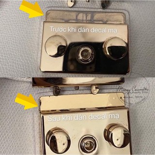 Miếng dán khoá túi Metropolis mạ vàng siêu chi tiết