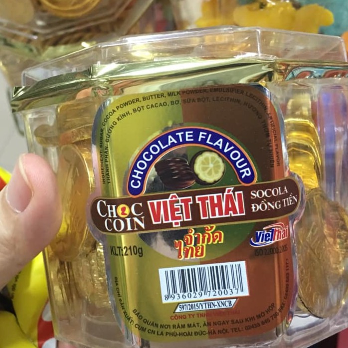 Hộp 60 viên Kẹo socola đông tiền / Chocolate đồng tiền Việt Thái