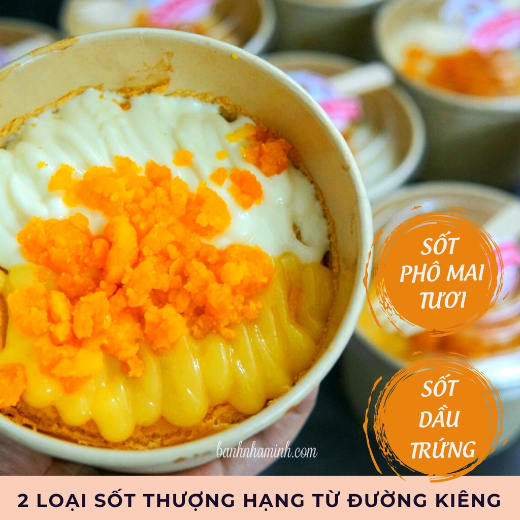 Tô bông lan trứng muối Hừng Đông 2 loại sốt dầu trứng & phô mai tươi
