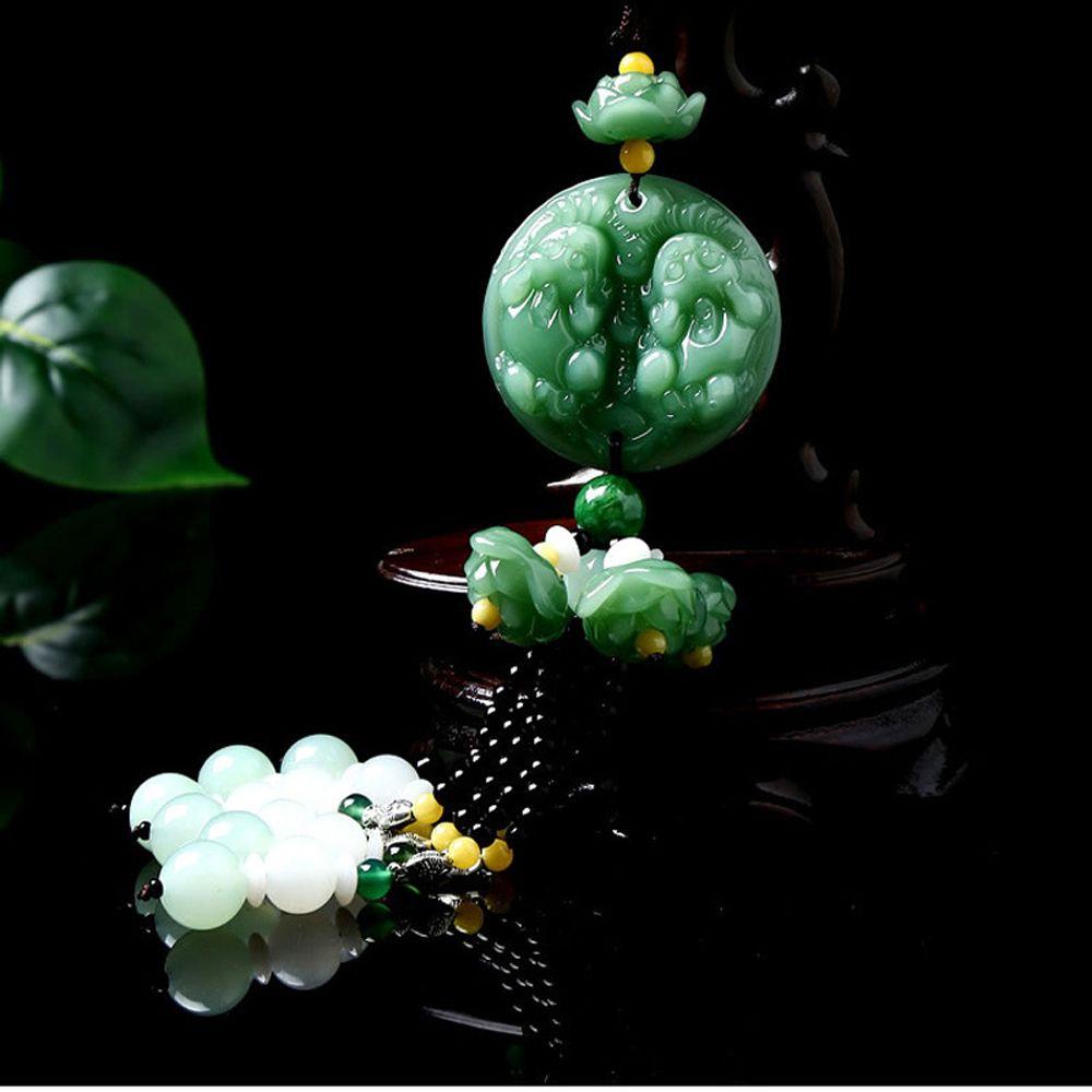 LANFY Mặt Dây Chuyền Bằng Đá Obsidian Tự Nhiên Sáng Tạo Thời Trang Cho Cặp Đôi