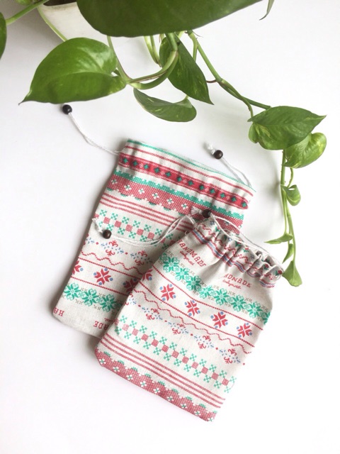 Túi vải thô bố 15*20cm dây rút đựng bài Tarot, trang sức, mỹ phẩm, điện thoại