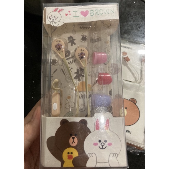 Tai nghe có mic đàm thoại nhiều mẫu Gấu Brown Choco Line