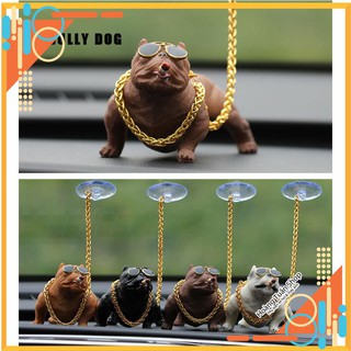 Bộ 4 chó Pitbull trang trí taplo ô tô nhà cửa siêu chất HÌNH CHỤP THẬT