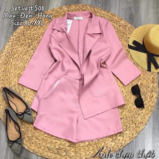 SET BỘ VEST NGẮN 60-84KG (tranghai_bigsize)