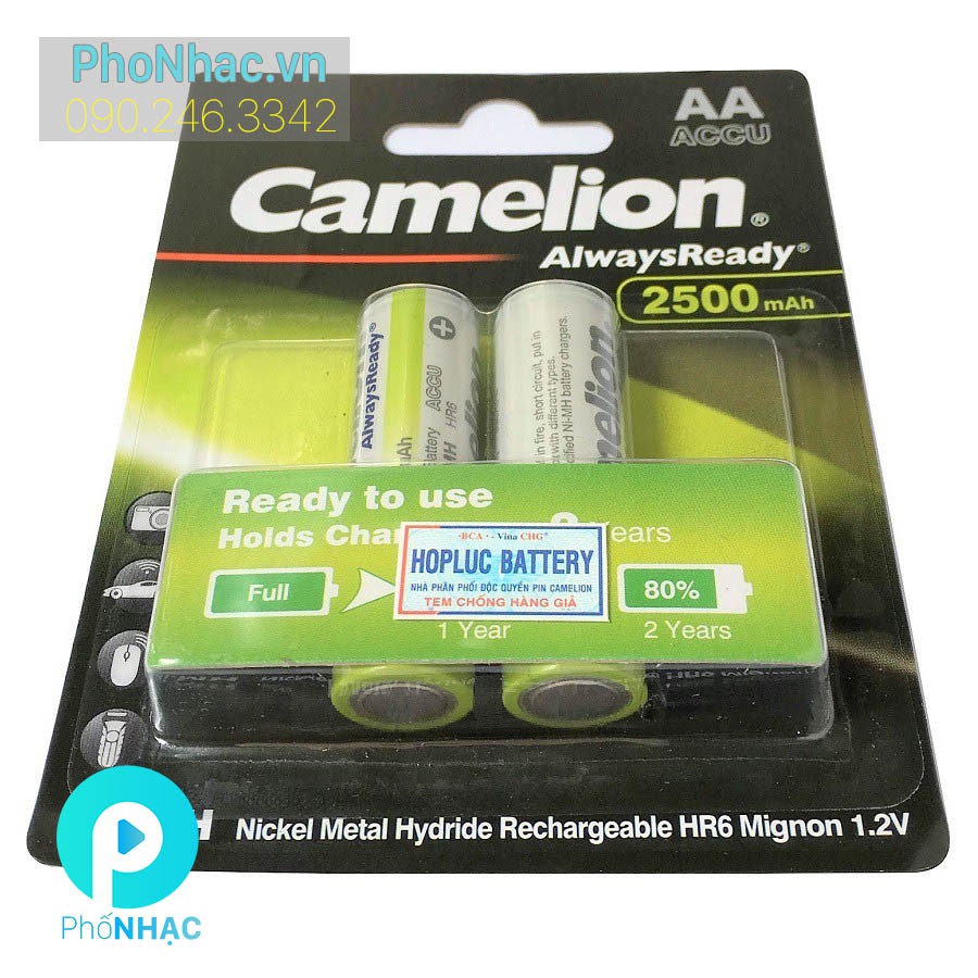 PIN SẠC AA,AAA CAMELION 2700MAH, 2500MAH, 1100MAH. Sạc Nhanh Camelion