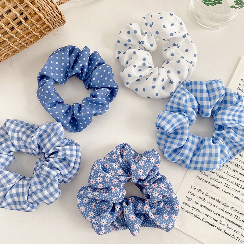 Dây buộc tóc co giãn nhiều họa tiết tùy chọn đơn giản dễ thương cho nữ