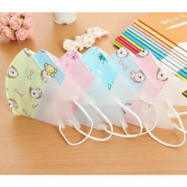 (5chiếc)Khẩu trang kháng khuẩn. Chống bụi hàng cao cấp cho bé trai/ bé gái