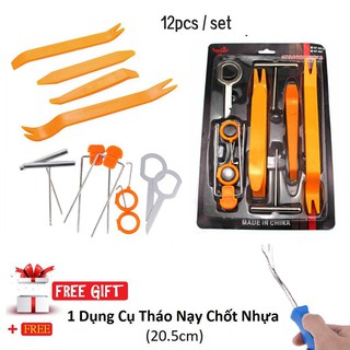 ⚡️12 chi tiết ⚡️ Bộ Dụng Cụ Nạy Mở & Tháo Đồ Nhựa, Chốt Nhựa Nội Thất Xe ô tô, Xe Hơi, Xe Tải, Xe Máy, Laptop