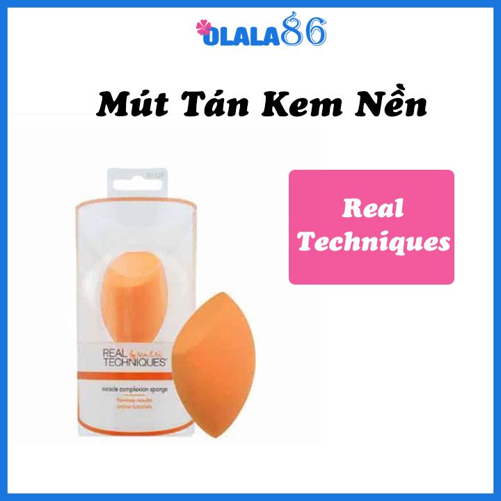 Mút trang điểm tán kem nền real techniques  OLALA 86 trang điểm mềm mịn, bông mút nhúng nước nở to