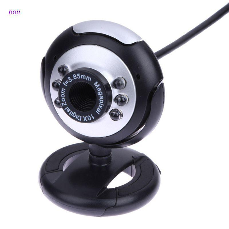 DOU Clip-on Night Vision Six-lamp Computer Camera Laptop Webcam Video Zoom Home Photography Camera Lens Accessories