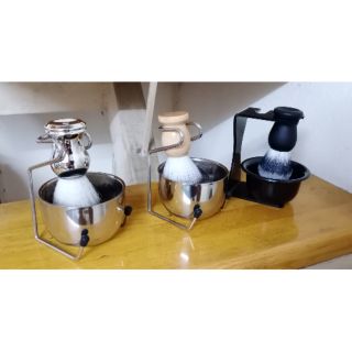 Bộ cốc đựng bọt cạo râu và quẹt bọt