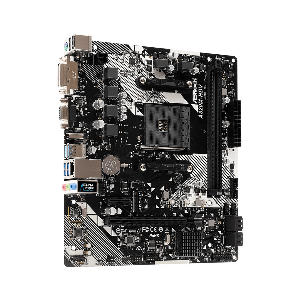 Mainboard ASRock A320M-HDV R4.0 Socket AM4 - Hàng Chính Hãng - Bảo hành 36 tháng