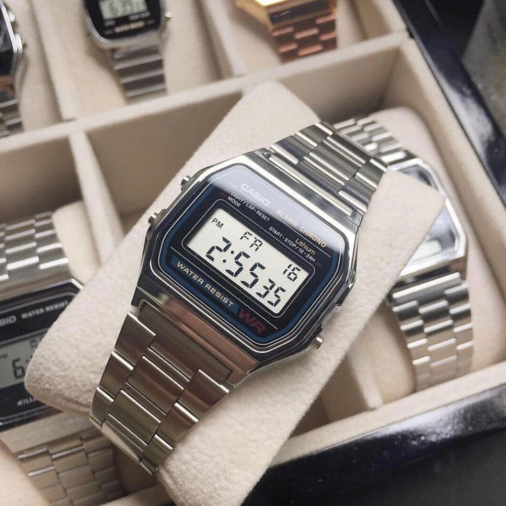 Đồng hồ Unisex Casio A158WA, đồng hồ chính hãng