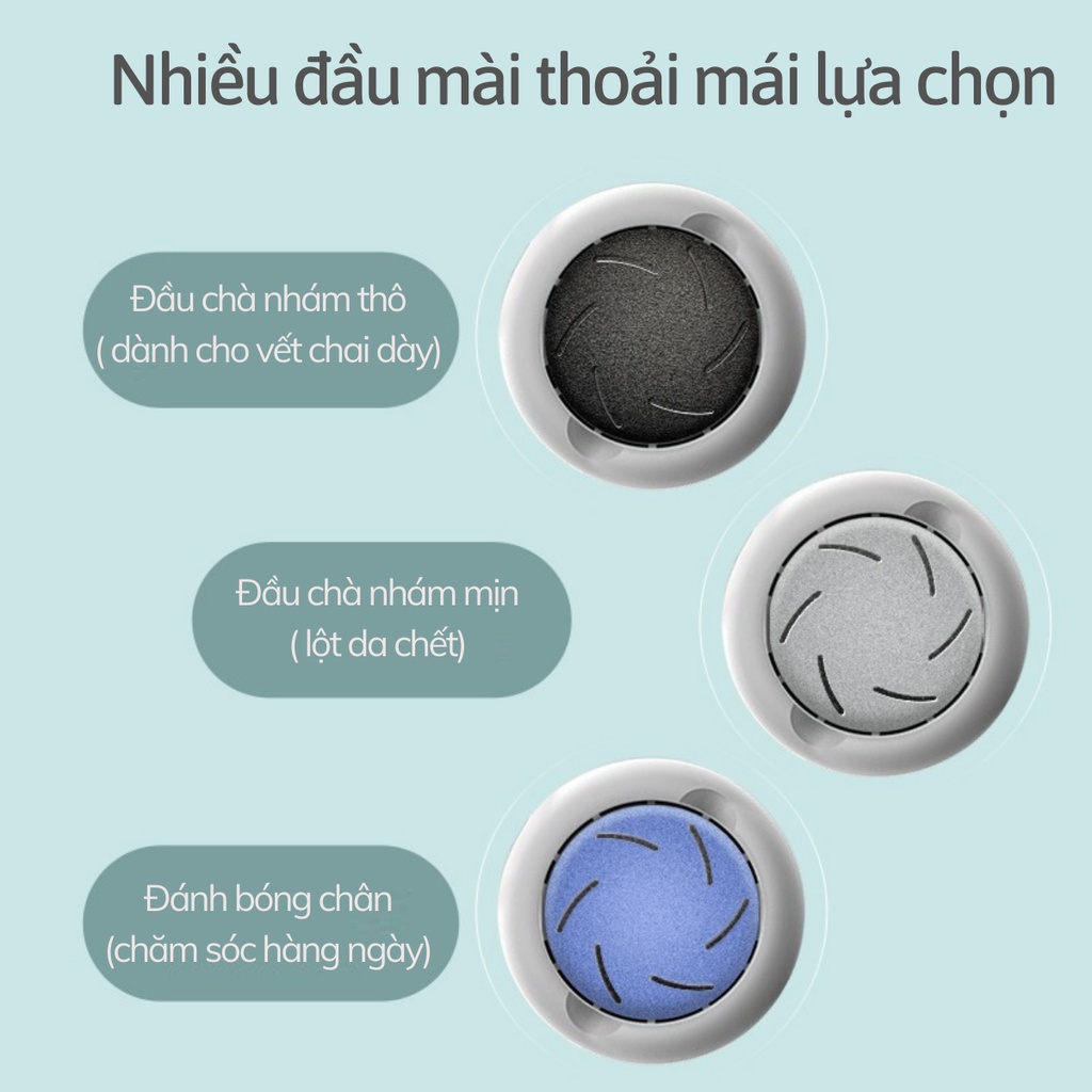 Máy chà gót chân, tẩy tế bào chết gót chân tại nhà IMONE 2323RPM tốc độ kép, cầm tay không dây MCG01