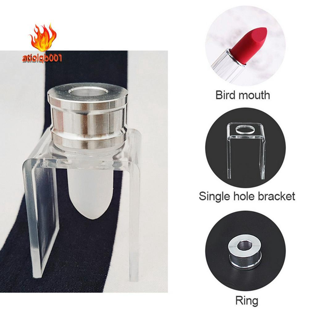 [Hàng mới về] Bộ 3 dụng cụ làm son môi gồm khuôn silicon + vòng nhôm 12.1mm + khung 1 lỗ DIY