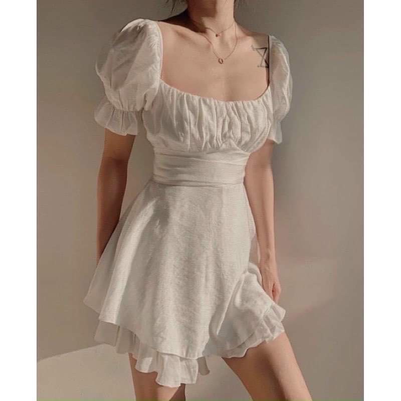 JUMSUIT THẮT NƠ TAY BỒNG