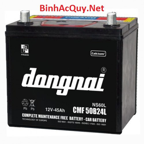 BÌNH ẮC QUY ĐỒNG NAI CMF 50B24L 12V 45AH