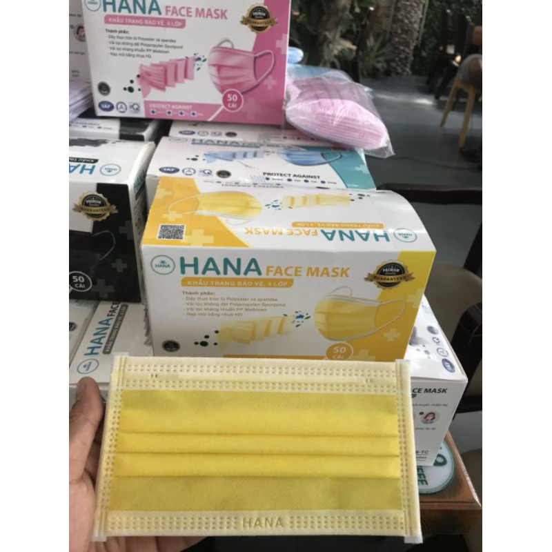 HANA 9 MÀU KHẨU TRANG BẢO VỆ 4 LỚP, VẢI LỌC KHÔNG DỆT, KHÁNG KHUẨN | BigBuy360 - bigbuy360.vn