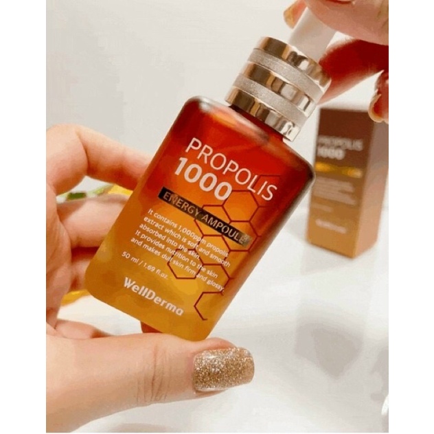 Tinh Chất Keo Ong WellDerma Propolis 1000 Phục Hồi Chống Lão Hóa Thế Hệ Mới, làm dịu và bổ sung độ ẩm cho da