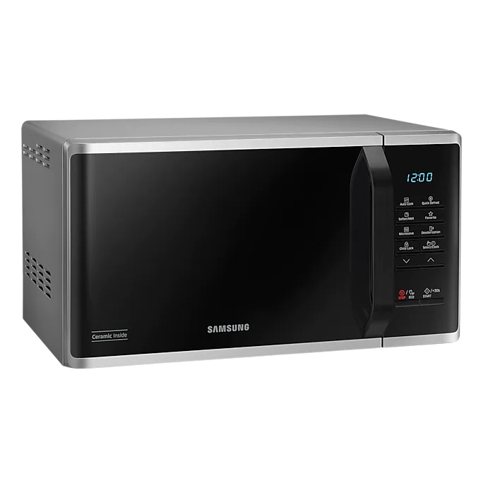 Lò vi sóng Samsung Dòng Vi Sóng (MS23K3513AS) | 23L | 1150W | Rã đông nhanh | Khoang lò gốm | Nhập Malaysia | Chính hãng