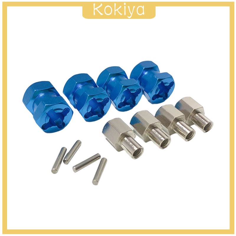 Bộ 4 Đầu Nối Dài Bánh Xe Lục Giác 15mm / 20mm Bằng Nhôm Cho Axial Scx10 D90 Ax10 Cc01 F350 Rc