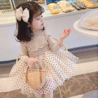 1M VẢI LƯỚI IN CHẤM BI MÀU DA