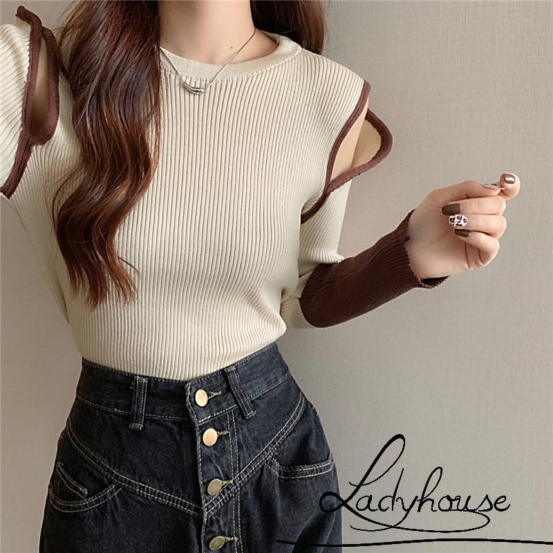 Áo thun tay dài cổ tròn dáng ôm thời trang mùa thu cho nữ