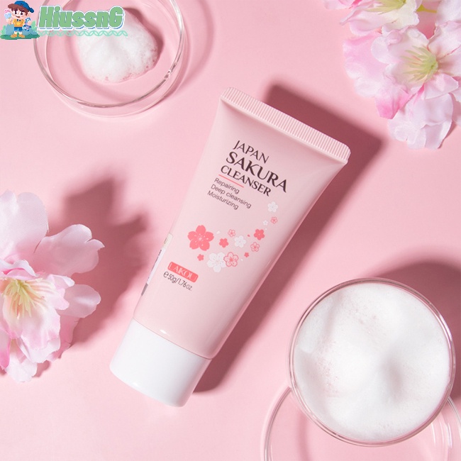 Sữa Rửa Mặt Hoa Anh Đào Làm Sạch Sâu Se Khít Lỗ Chân Lông Kiềm Dầu Và Làm Sáng Da