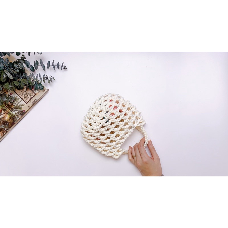 Túi lưới mini handmade nữ tính phong cách Hàn Quốc