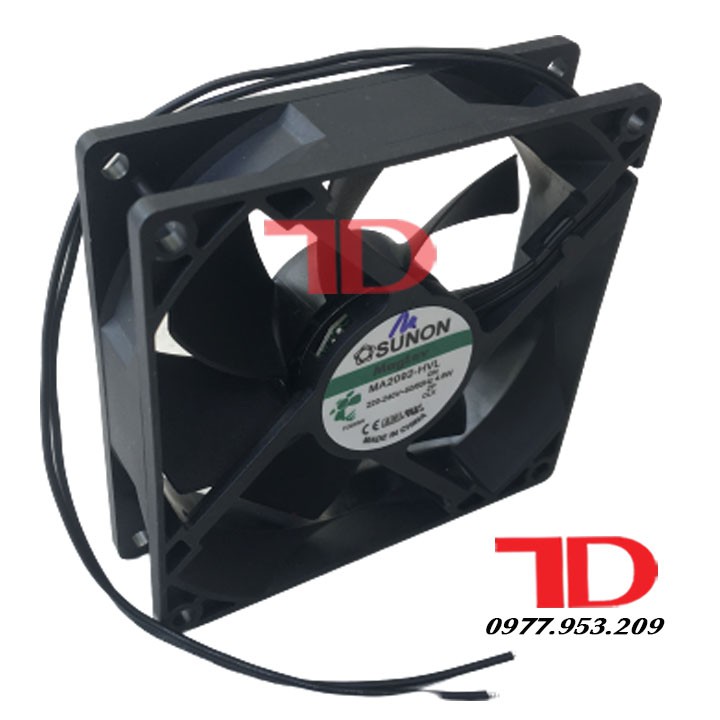 Quạt tủ lạnh SANYO 9x9 cm 220V 4.6W 2 dây