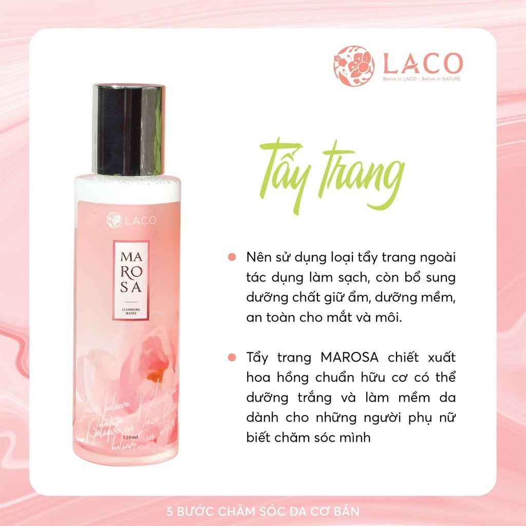 Nước Tẩy Trang Marosa Không Cồn Sạch Sâu Laco