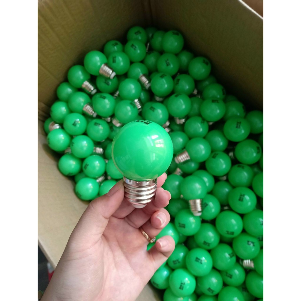 Bóng led trái chanh nhiều màu 1W trang trí ngoài trời giá rẻ