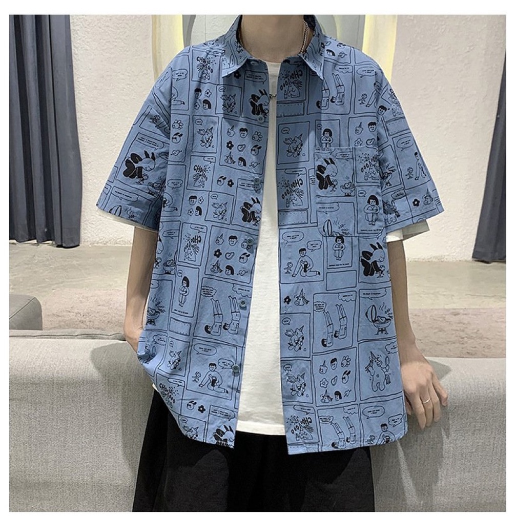 Áo sơ mi unisex from rộng nam nữ , sơ mi nam nữ vải voan lụa mịn mát free size 40kg - 70kg