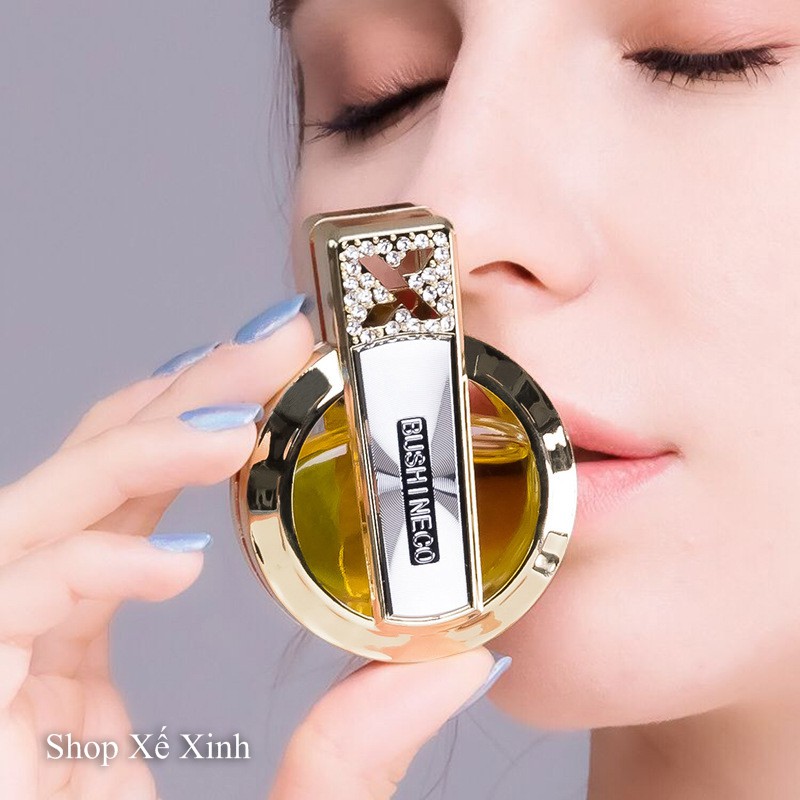 Nước hoa kẹp cửa gió Ô tô - hình chữ X, đính đá sang trọng, nhiều mùi hương lựa chọn