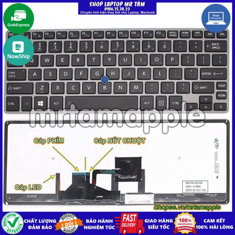 (KEYBOARD) BÀN PHÍM LAPTOP TOSHIBA Z30-A dùng cho Portege Z30 Z30-A Z30T, Z30-B, Z30T-B&lt;br&gt;, Dynabook R634, Portege R634