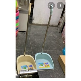 #Hot bỏng tay# Xẻng (ky) hót rác dài cán inox siêu chắc chắn-lưỡi xẻng bằng nhựa có mép gạt cao su giữ bụi ko bị trôi ra