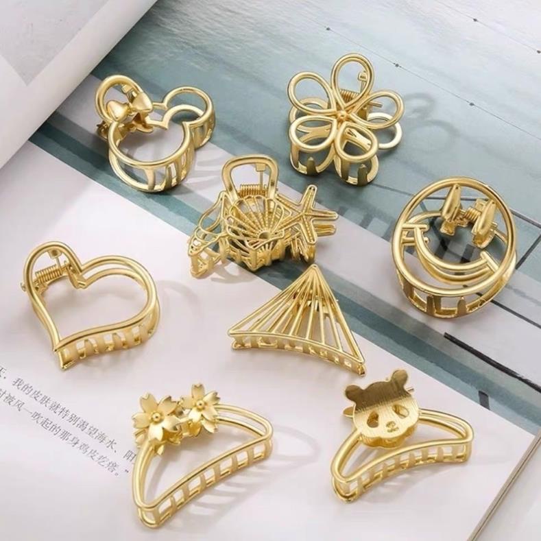 Sét 8 Kẹp Tóc Mái Càng Cua Kim Loại Mini Siêu Xinh Phong Cách Hàn Quốc