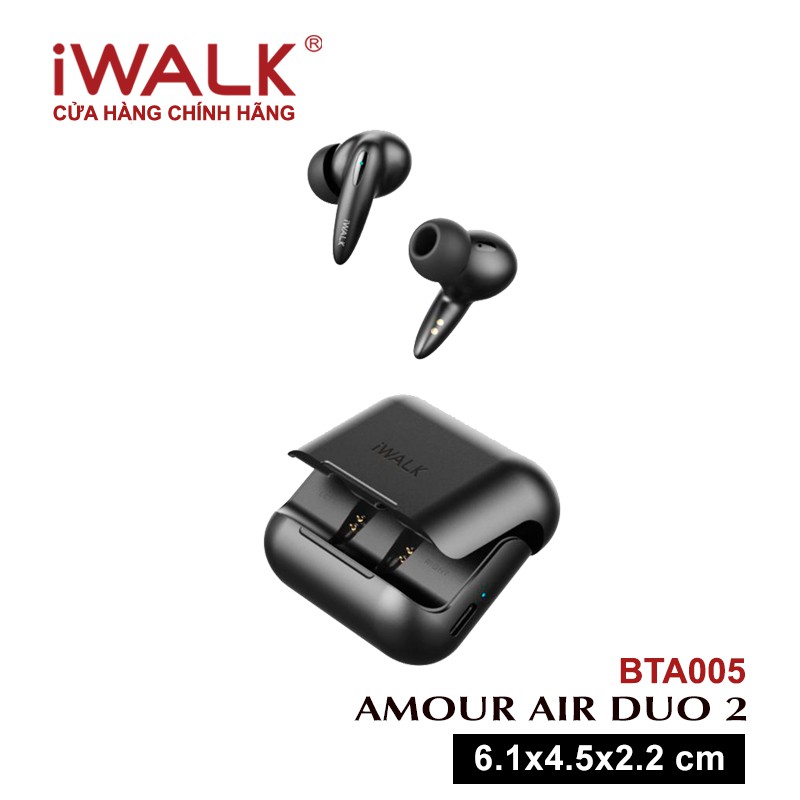 [Mã ELTECHZONE giảm 5% đơn 500K] Tai nghe Bluetooth TWS iWALK Amour Air Duo 2 - BTA005