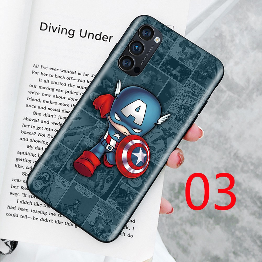 Ốp Điện Thoại Mềm Hình Captain America Cho Xiaomi Redmi Note 8 8a 8t 9 9a 9c 9t 9s S2 Pro Max