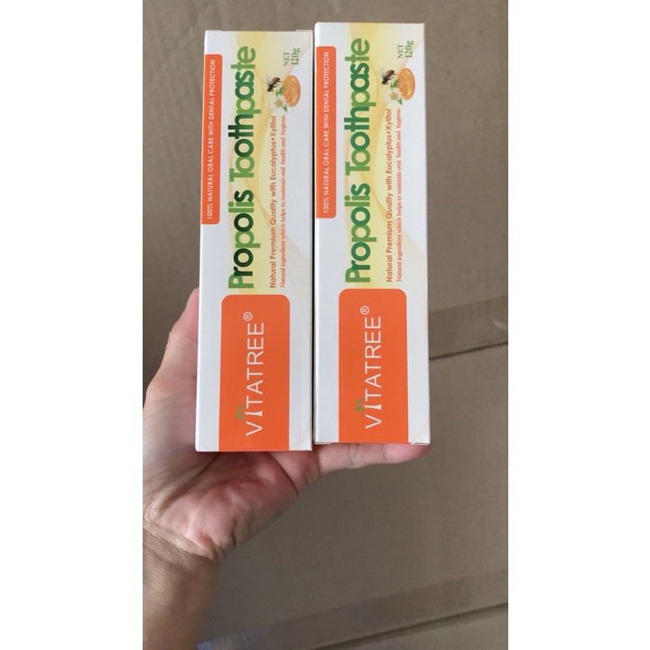 KEM ĐÁNH RĂNG KEO ONG Vitatree Propolis Toothpaste tuýp 120g