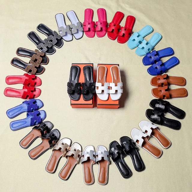 (HÀNG CÓ SẴN) Dép chữ H trơn đủ màu BIG SIZE 34-43