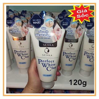 Sữa rửa mặt sạch sâu sáng mịn chiết xuất đất sét trắng Senka Perfect White Clay 120g