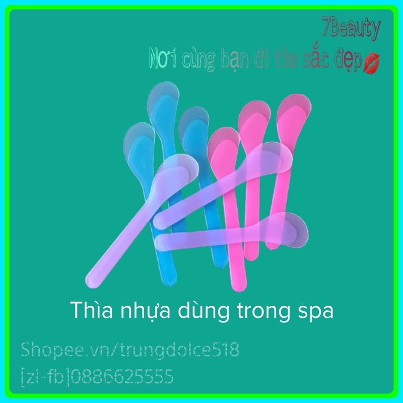 Thìa nhựa  dùng trong spa thẫm mỹ viện y tế ( loại dày đắt)