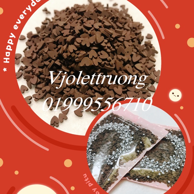 100gr cốm socola trang trí slime