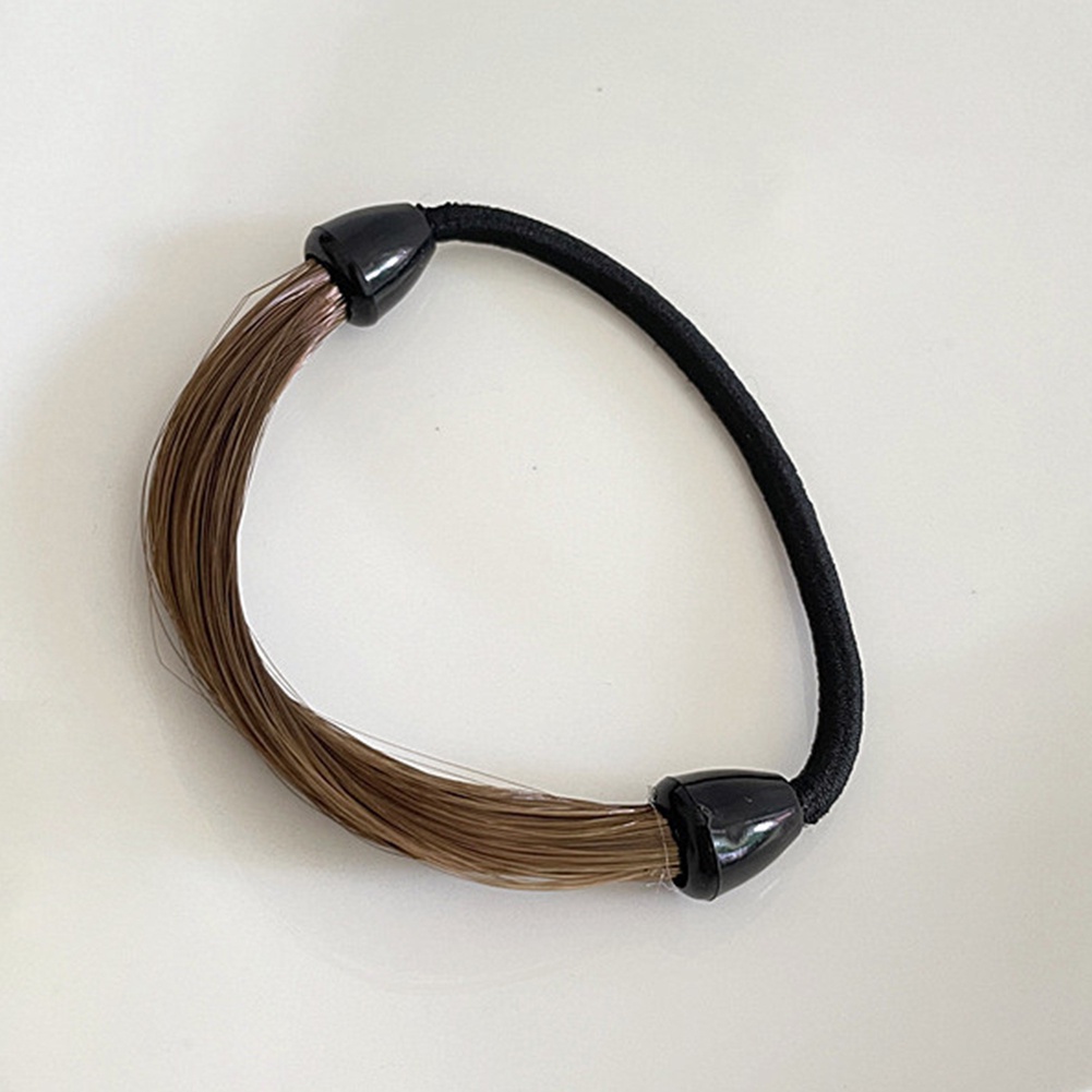 Dây Buộc Tóc Giả Màu Đen Và Nâu Vô Hình Co Giãn Thời Trang