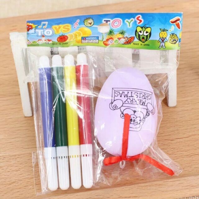 Tranh trứng tô màu tặng kèm 4 bút màu - Nhiều mẫu tranh hoạt hình dễ thương cho bé tập tô - Smart Baby
