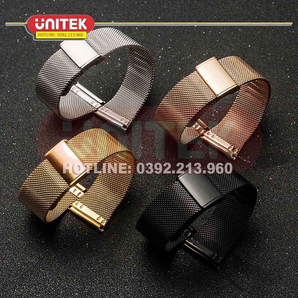 Dây Đồng Hồ Thép Lưới Mesh Dòng Cao Cấp bền, Chống Gỉ, Chống Oxy Hóa, Chống Phai Màu (size 18mm 20mm 22mm)